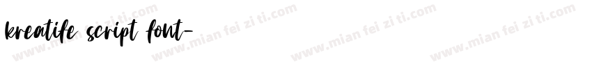 kreatife script font字体转换